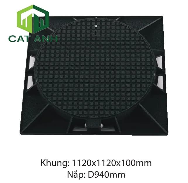 Nắp hố ga khung âm nắp tròn