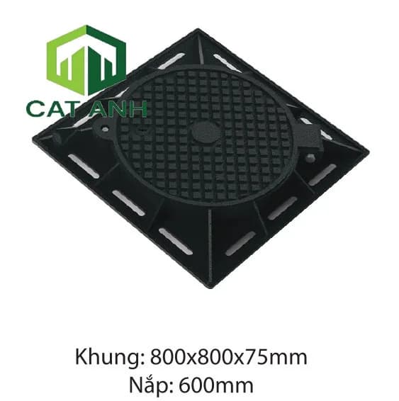 Nắp hố ga khung âm nắp tròn