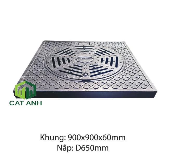 Nắp hố ga khung dương nắp tròn