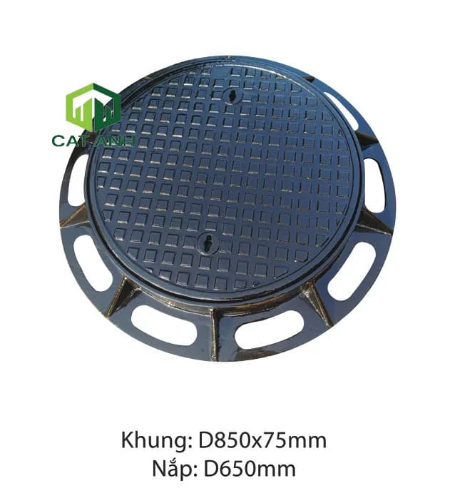 Nắp hố ga khung tròn nắp tròn