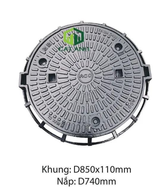 Nắp hố ga khung tròn nắp tròn
