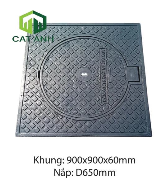 Nắp hố ga khung dương nắp tròn
