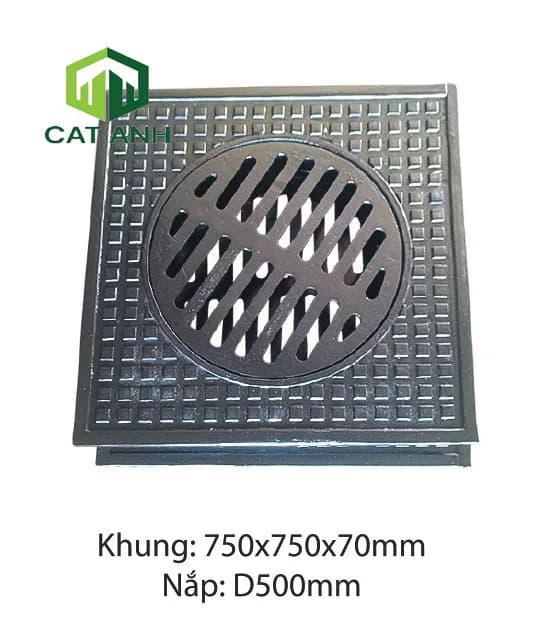 Nắp hố ga khung dương nắp tròn